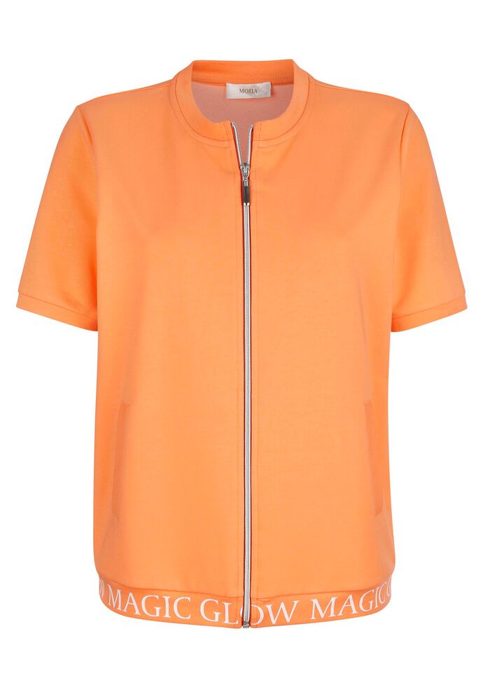 Sweatjack met geribbelde manchetten 