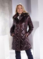 Korte jas in 2 kleuren KASTANJE