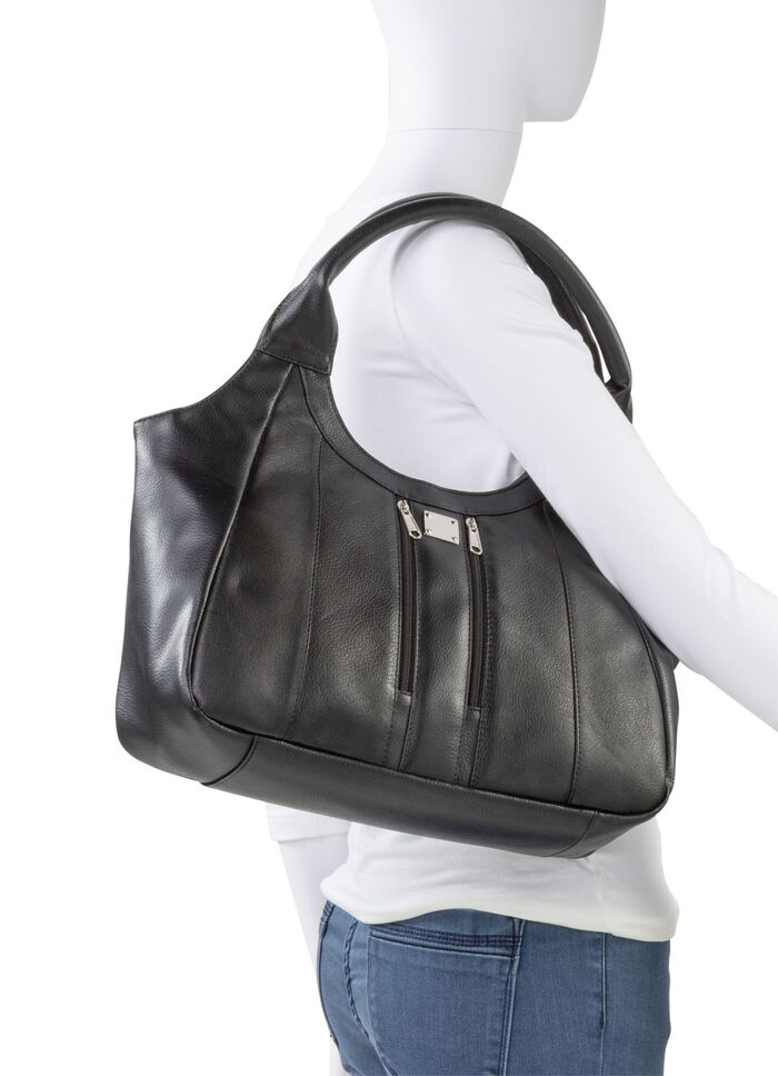 Laurina, tas, dames, van leer SCHWARZ