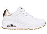 SKECHERS, comfortabele damessneakers, met zichtbaar luchtkussen WEISS-GOLD