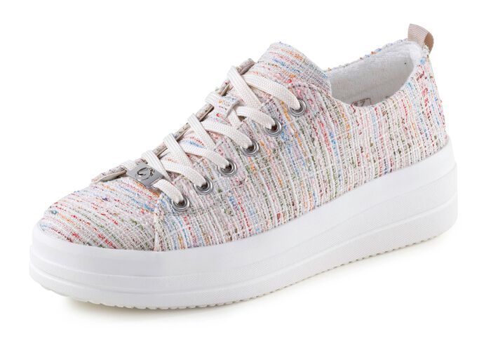 Remonte sneakers gemaakt van effectief gestructureerd textielmateriaal WIT-MULTICOLOR