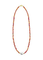 Ketting met parelglans en edelsteenglans 