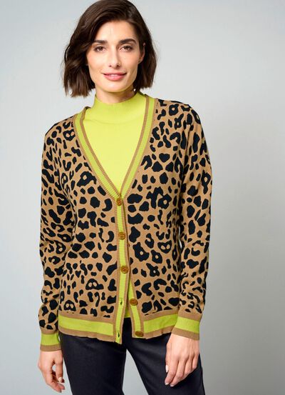 Vest met dierenbont-look 