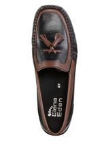 ELENA EDEN, klassieke damespantoffels, met uitneembaar voetbed ZWARTBRUIN