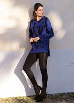 Leggings in een interessante materiaalmix 