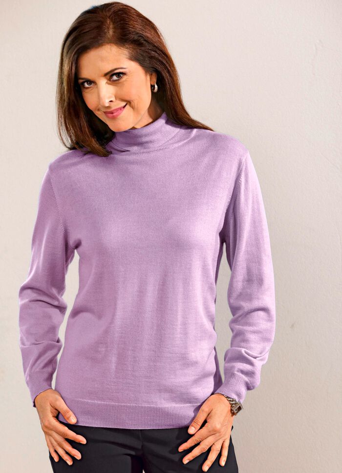 Fijngebreide trui LAVENDEL