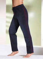 Broek met elastische tailleband rondom MARINE