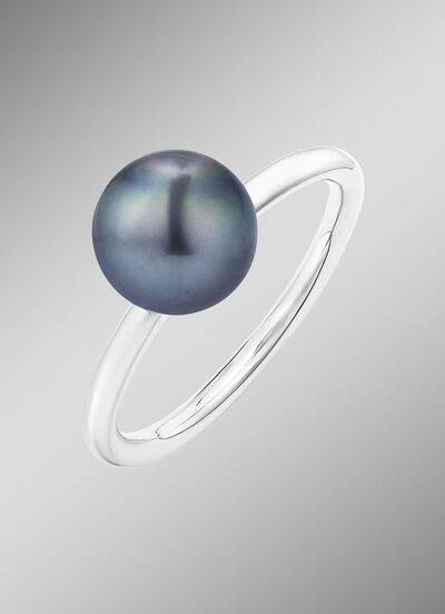 Elegante damesring met Tahitiaanse kweekparel 