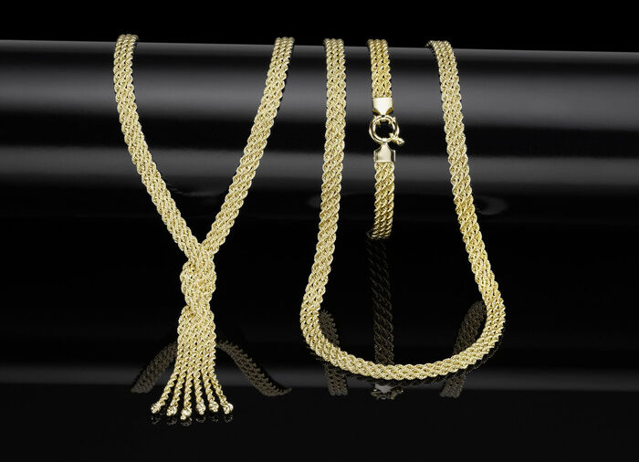 Elegante 3-rijige koordkettingarmband 