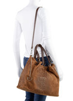 Laurina, tas, dames, met afneembare schouderband COGNAC