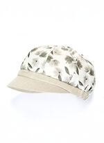 Modieuze dames krantenjongenspet met elastische inzet BEIGE