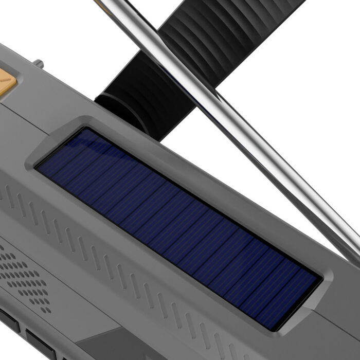 Solar crankradio met DAB+ en FM-tuner 