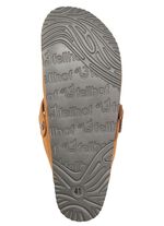 Gevoerde herenklompen met lamsvacht COGNAC