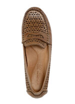 Gemini pantoffels van schaduwrijk nappaleer COGNAC