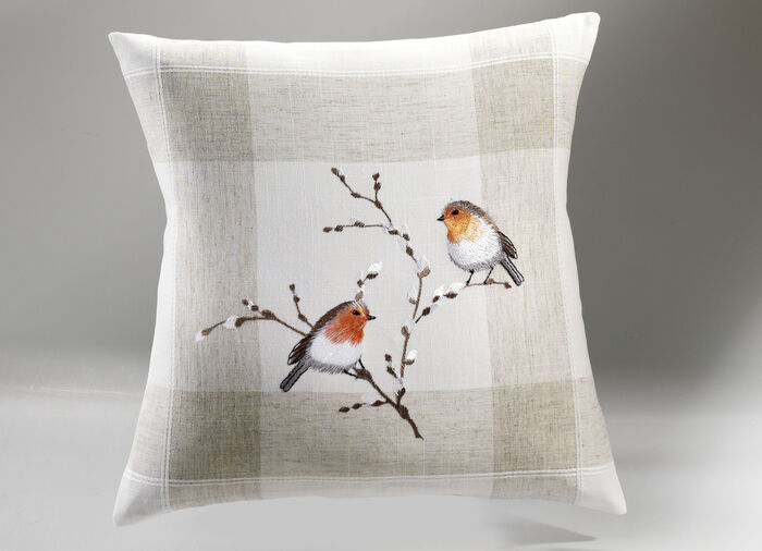 Tafel- en kamerdecoratie met roodborstjemotief SECT-MEERKLEURIG