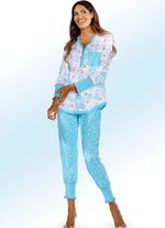 Pyjama met manchetten en knoopsluiting 