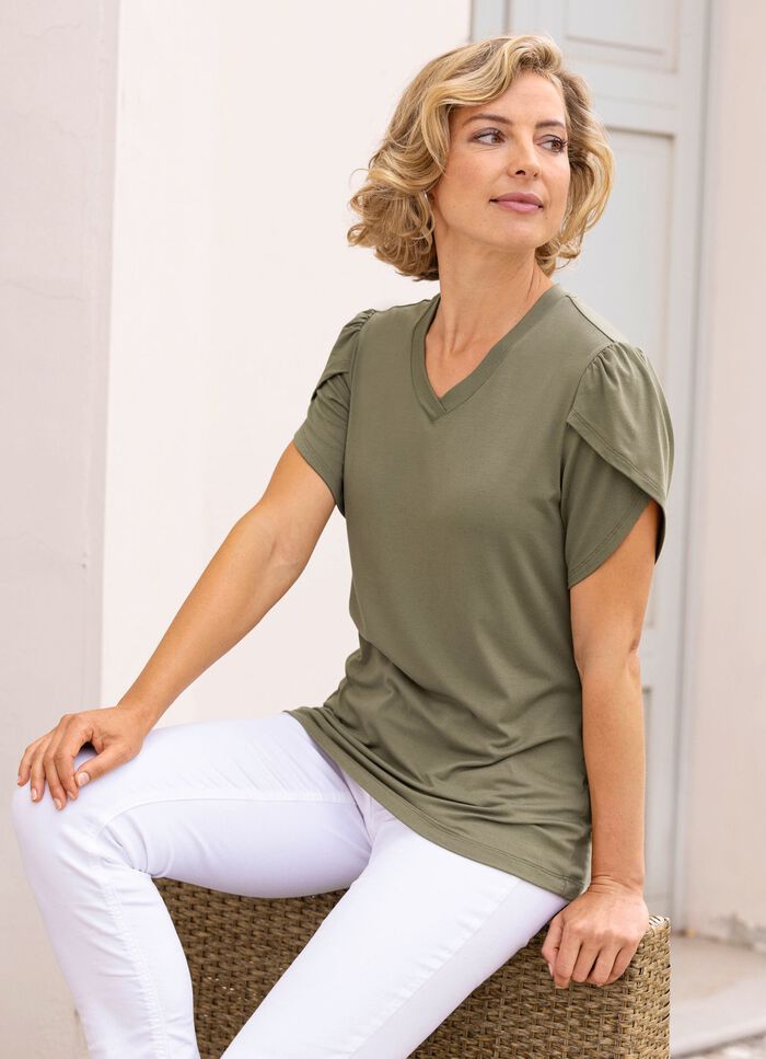 Overhemd in olijfgroen 