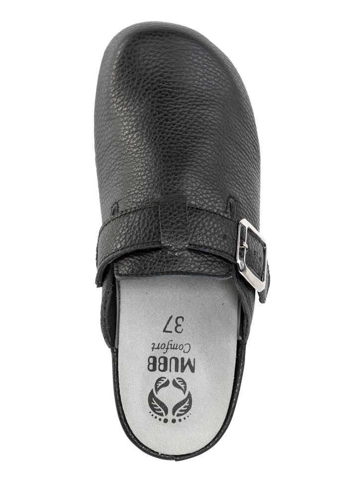 Mubb, klassieke damesklompen, Wete H, met uitneembaar voetbed SCHWARZ