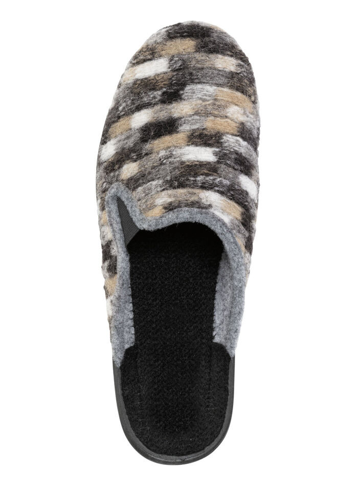 Slippers gemaakt van textielmateriaal met een patroon GRIJS-MULTICOLOR
