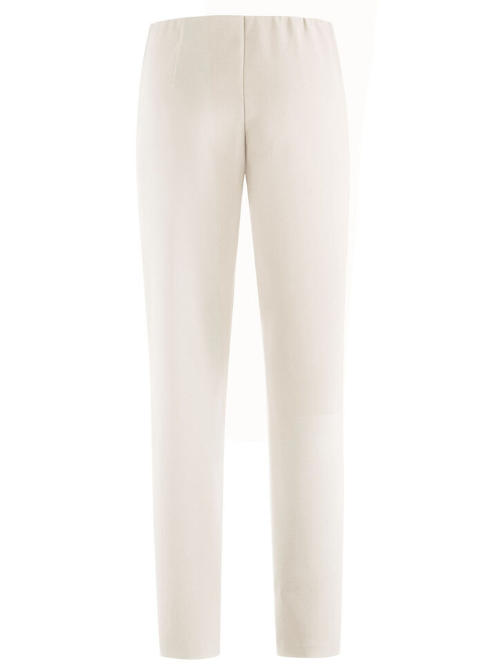 Enkellange broek met een getailleerde tailleband BEIGE