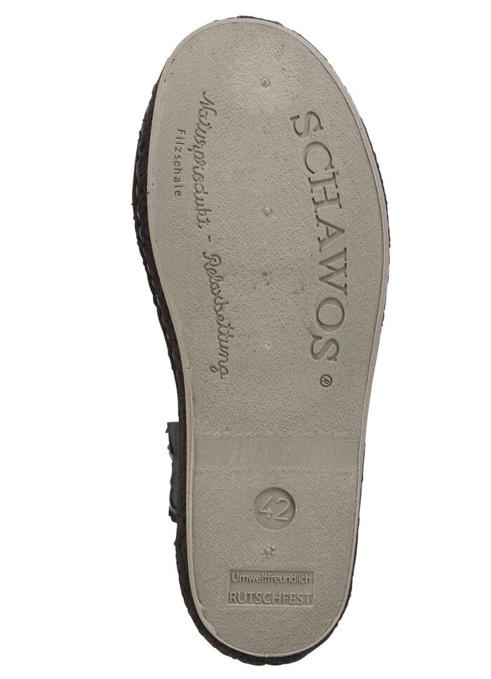 Pantoffel met elastiek aan de zijkant 