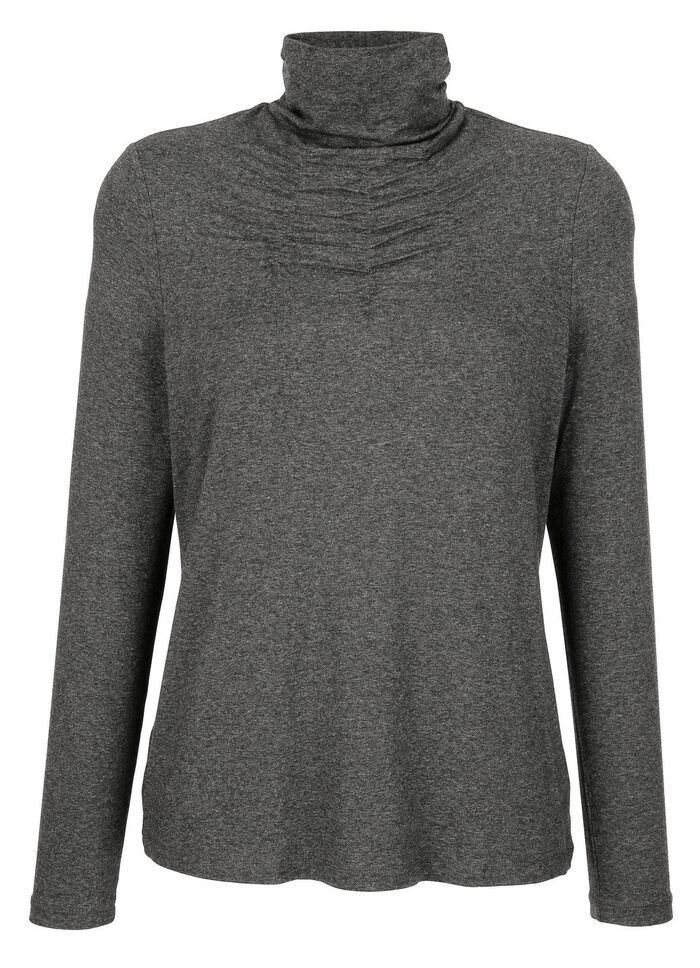 Shirt met ruches in 5 kleuren ANTRACIET