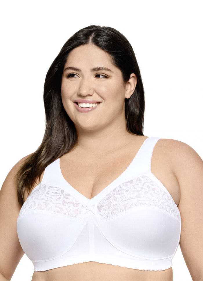 Glamorise steunbeha met geborduurd kant WIT