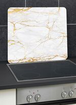 Kookplaat afdekplaten/wandpaneel, motief marmer goud MARMER GOUD