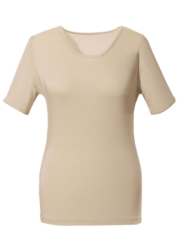 Twee-pack overhemden met elastische boorden 1X BEIGE, 1X SCHWARZ