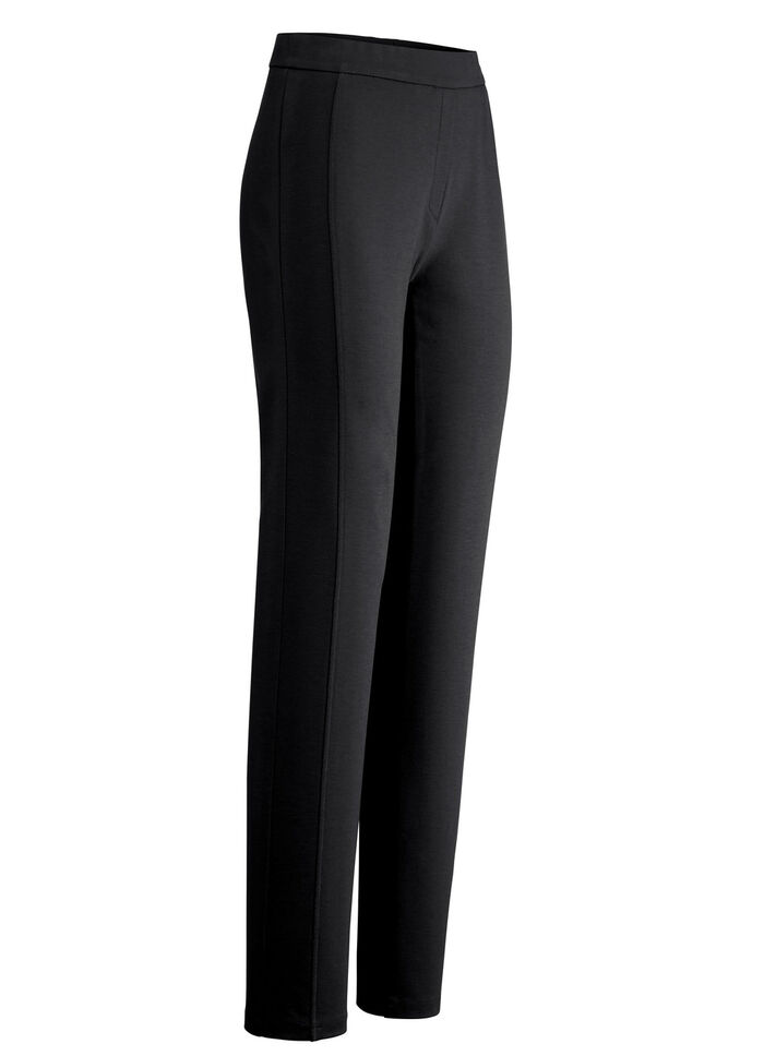 Broek met nauwsluitende deelnaden ZWART