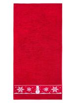 Zachte badstofserie met jacquardrand 