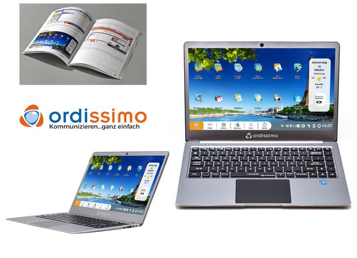 Ordissimo Notebook met eenvoudig te bedienen besturingssysteem 