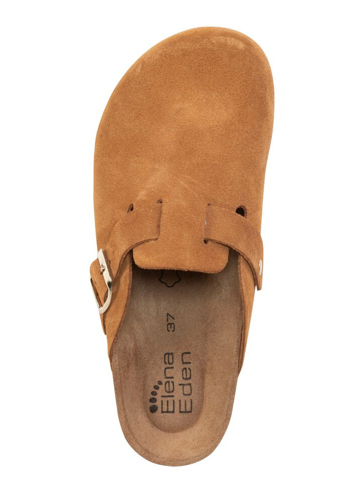 ELENA EDEN klomp met verstelbare gesp COGNAC