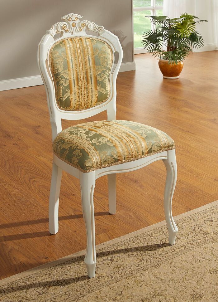 Eetkamerstoelen met massief beukenhouten frame GROEN-WIT