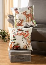 Kussenhoes met betoverende wintertaferelen 