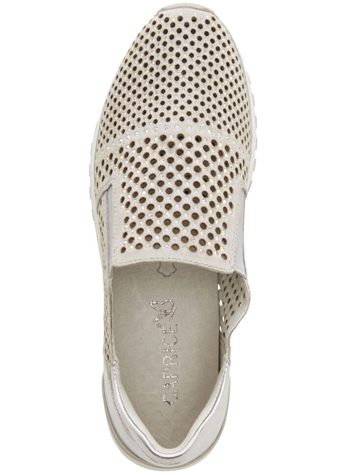 Caprice pantoffels met strass steentjes GRIJS-ZILVER