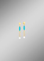 Sieradenset, 3-delig, van messing met kristalstenen 