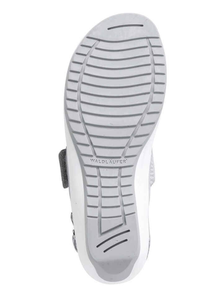 Ranger-sandaal van nappa- en nubuckleer LICHTBLAUW-ZILVER