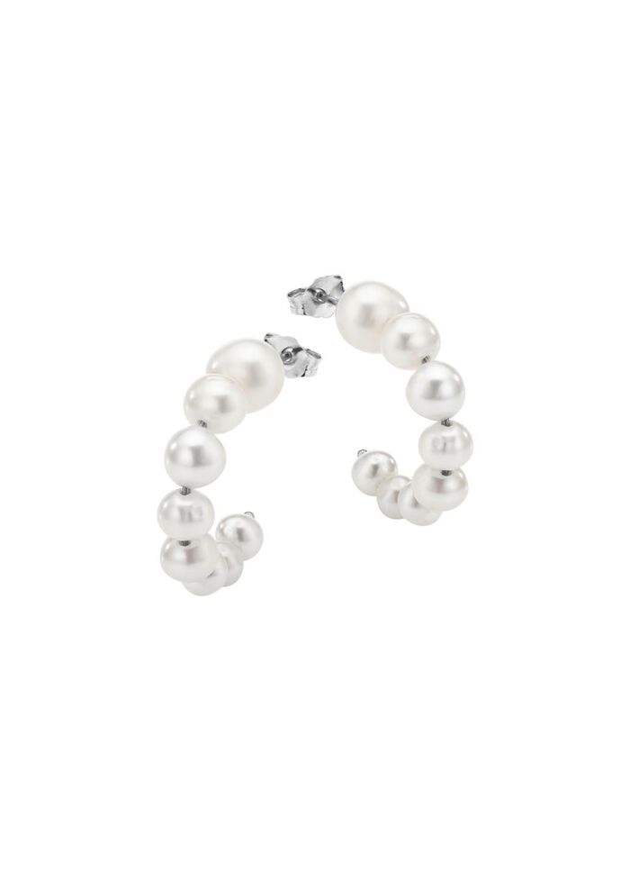 Elegante oorringen met gekweekte zoetwaterparels 