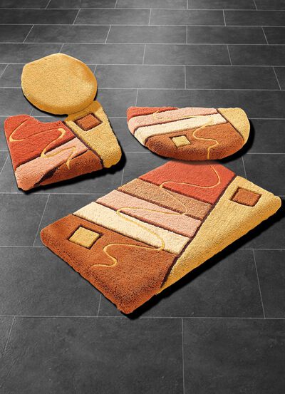 Handgemaakte badkamerset in harmonieuze kleuren 