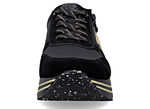 Remonte, trendy damessneakers, breedte G, met uitneembaar voetbed ZWART-GOUD
