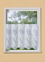 Kort gordijn met borduurwerk 