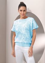 Trui van puur katoen HELLBLAU-CREME