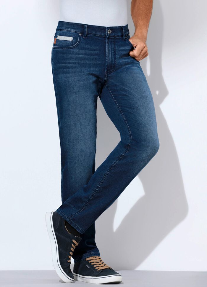 Jogger denim jeans van "Francesco Botti" in 2 kleuren DONKERE JEANS