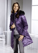Lange jas met afneembare capuchon VIOLET