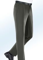 'Klaus Modelle'-broek met lage taille in 4 kleuren OLIJF GEM&Ecirc;LEERD
