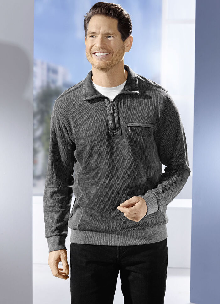 Troyer met borstzak ANTRACIET