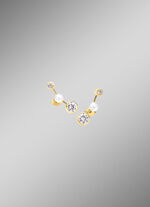 Prachtige oorbellen met zoetwaterparels en zirkonia 