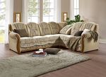 Gestoffeerde zithoek met slaapfunctie en bedlade BEIGE