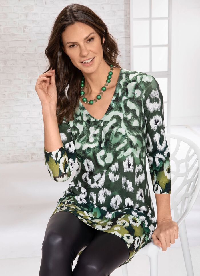 Shirt-tuniek in lange vorm 